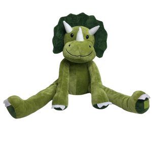 Cloud Castle Plush Dinosaur Triceratops Stuffed Animal Green 18" Reptile Dino
